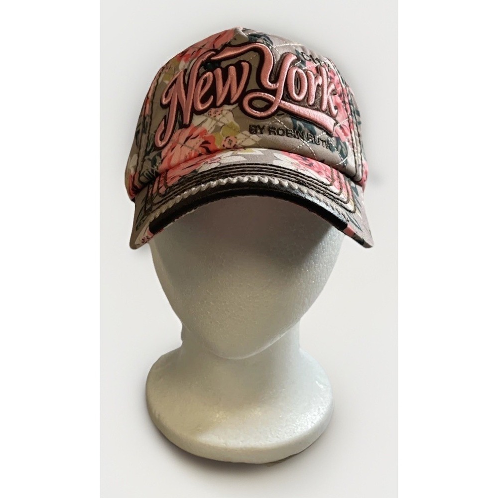 Robin Ruth New York City Quilted Floral Adjustable Hat Colorful Flowers Cap OSFA